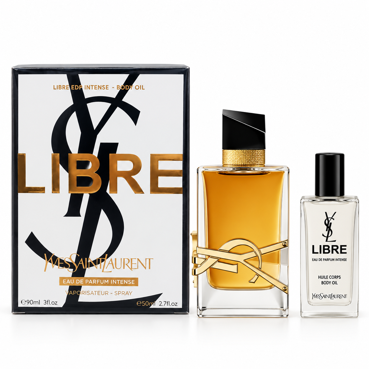 2197415d-30cc-4adb-b82a-202c51c3d3d7 YSL _ LIBRE EDP INTENSE(90ml)+BODY OIL(50ml) _ with box - الصورة 1