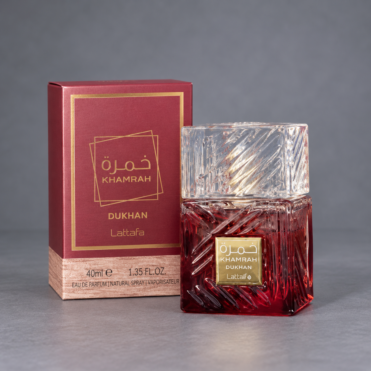 4ca9fd8c-1322-473d-bc19-1de4d5d30ef6 KHAMRAH DUKHAN _ LATTAFA _ With Box(40ml) - الصورة 1