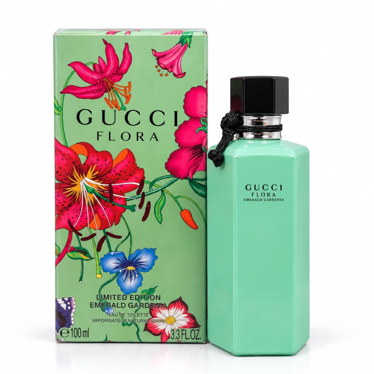 WhatsApp Image 2026-09-28 at 7.07.15 PM GUCCI _ FLORA LIMITED EDITION EMERALD GARDENIA _ With box _ ( 100ml ) - الصورة 1